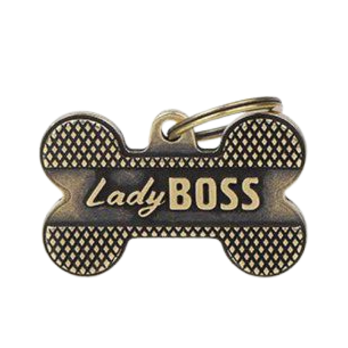 8051938214504 ماي فاميلي قلادة على شكل عظمة كبيرة برونز لايدي بوس براس - الصورة 1