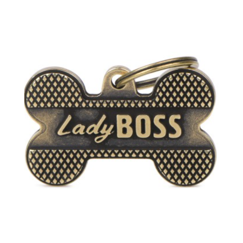 8051938214511 ماي فاميلي قلادة على شكل عظمة كبيرة جدا لايدي بوس براس - الصورة 1