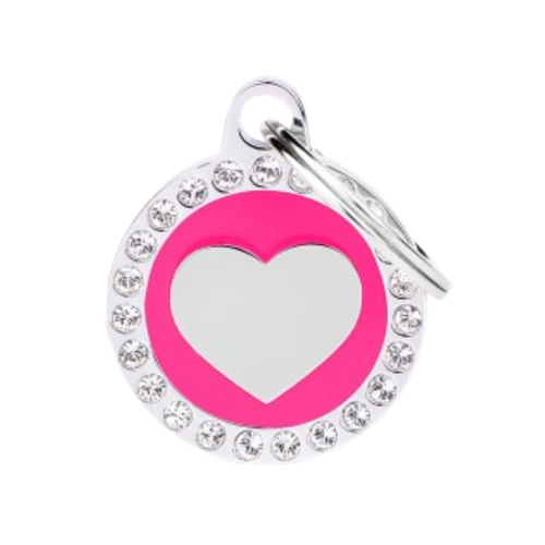 8055960251384 ماي فاميلي قلادة فوشيا صغير على شكل قلب لماع - الصورة 1