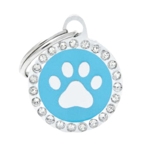 8055960251414 ماي فاميلي قلادة لماع مخلب دائري صغير باللون الأزرق الفاتح - الصورة 1