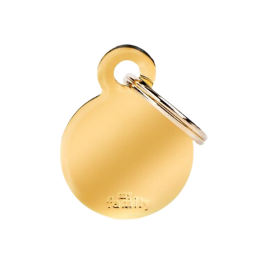 8055960251674 ماي فاميلي قلادة صغيرة دائرية من الألومنيوم نحاس ذهبي - الصورة 1