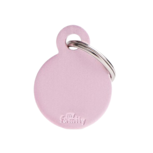 8055960251698 ماي فاميلي قلادة صغيرة دائرية من الألومنيوم زهري - الصورة 1