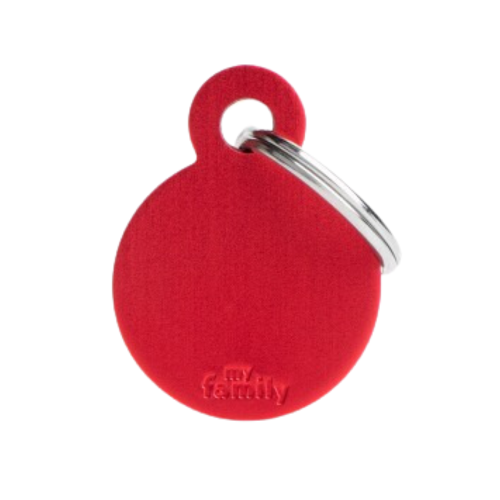 8055960251704 ماي فاميلي قلادة صغيرة دائرية من الألومنيوم أحمر - الصورة 1