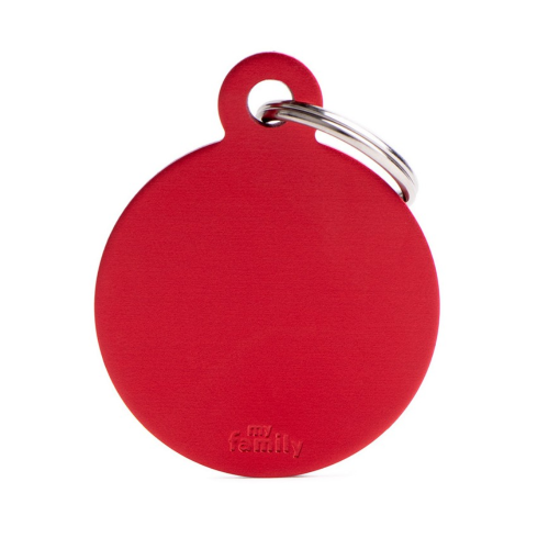 8055960251759 ماي فاميلي قلادة دائرية كبيرة من الألمنيوم احمر - الصورة 1