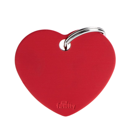 8055960251858 ماي فاميلي قلادة قلب كبير من الألومنيوم أحمر - الصورة 1