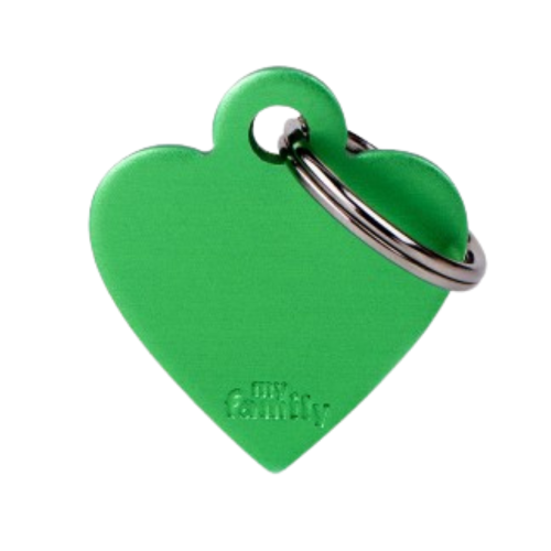 8055960254330 ماي فاميلي قلادة قلب صغير من الألومنيوم أخضر - الصورة 1