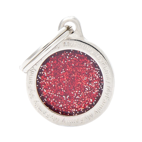 8055960257515 ماي فاميلي قلادة دائرة صغيرة لامعة أحمر - الصورة 1