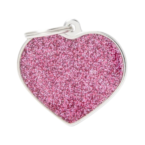 8055960258031 ماي فاميلي قلادة قلب كبير لامع الوردي - الصورة 1