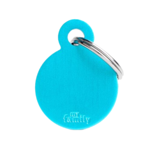 8055960258291 ماي فاميلي قلادة صغيرة دائرية من الألومنيوم الأزرق الفاتح - الصورة 1