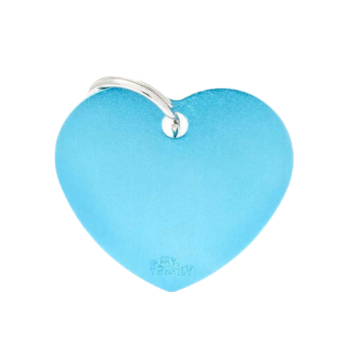 8055960258390 ماي فاميلي قلادة قلب كبير من الألومنيوم الأزرق الفاتح - الصورة 1
