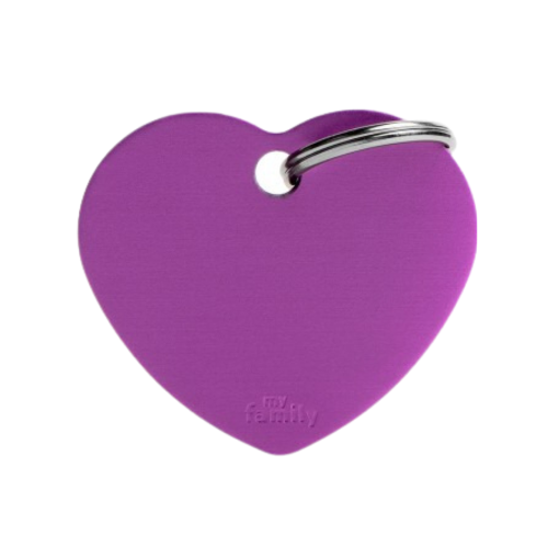 8055960258406 ماي فاميلي قلادة قلب كبير من الألومنيوم الأرجواني - الصورة 1