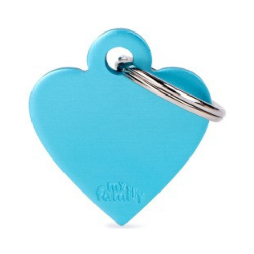 8055960258444 ماي فاميلي قلادة قلب صغير من الألومنيوم  أزرق فاتح - الصورة 1
