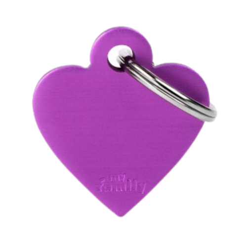 8055960258451 ماي فاميلي قلادة قلب صغير من الألومنيوم الأرجواني - الصورة 1