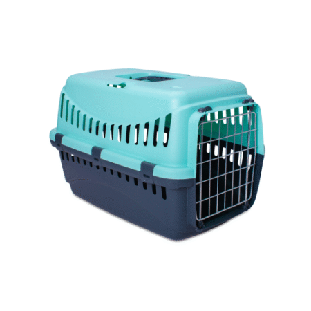 ام بي بيرغامو حامل قطط باب حديد كبير تركواز