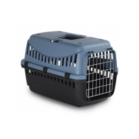 ام بي بيرغامو حامل القطط باب معدني رمادي غامق  أزرق