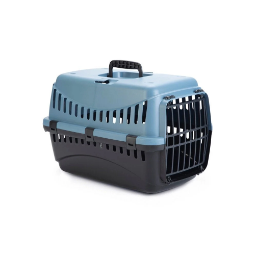 8058093272837 ام بي بيرغامو حامل قطط باب بلاستك كبير ازرق - الصورة 1