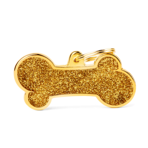 8058773271747 ماي فاميلي قلادة عظم كبير جدا لماع ذهبي - الصورة 1