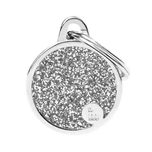 8058773272256 ماي فاميلي قلادة دائرة صغيرة لامعة رمادي - الصورة 1