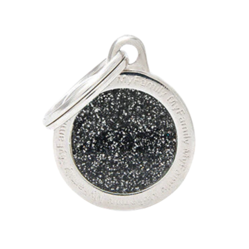 8058773272287 ماي فاميلي قلادة دائرة صغيرة لامعة سوداء - الصورة 1