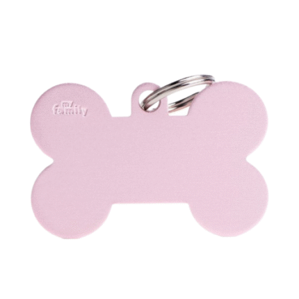 ماي فاميلي قلادة على شكل عظمة كبيرة جدا زهري