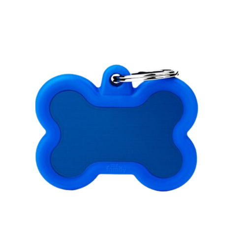 8058773274250 ماي فاميلي قلادة على شكل عظمة ازرق اطار جلد - الصورة 1