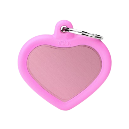 8058773274298 ماي فاميلي قلادة قلب زهري اطار جلد - الصورة 1