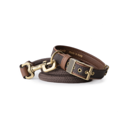 ماي فاميلي بلباو طوق جلد بني 35x1.6cm