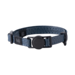 ماي فاميلي طوق لقلادات القطط من الجلد الإيطالي الأصلي مقاس 20-30 سم الأزرق