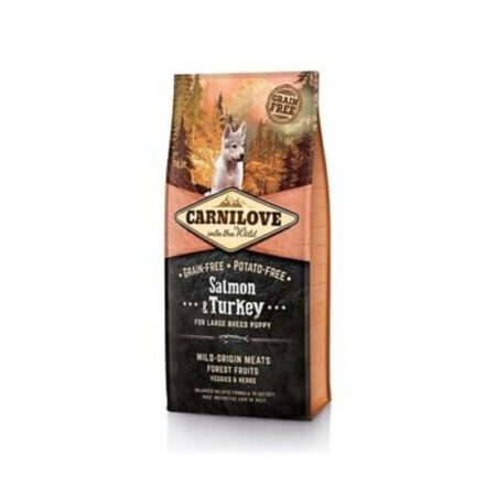 كارنيلوف طعام جاف للكلاب الصغيرة سلالات الكبيرة بنكهة السالمون و الديك الرومي 12 كيلو