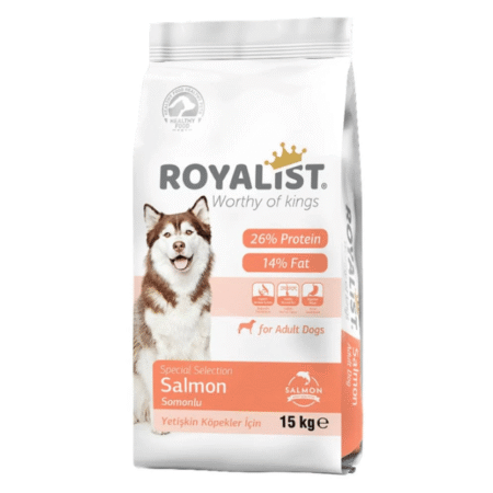 روياليست بطعم السلمون طعام جاف للكلاب البالغة 15كغ