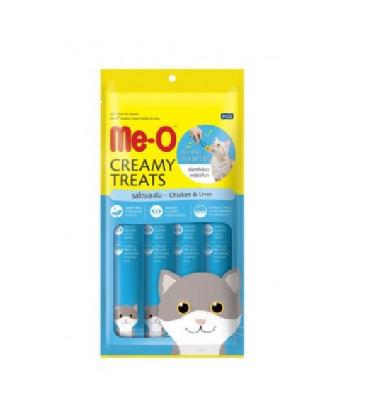 8850477013681 ميو مكافات للقطط كريمية بالدجاج والكبد 4*15غ - الصورة 1