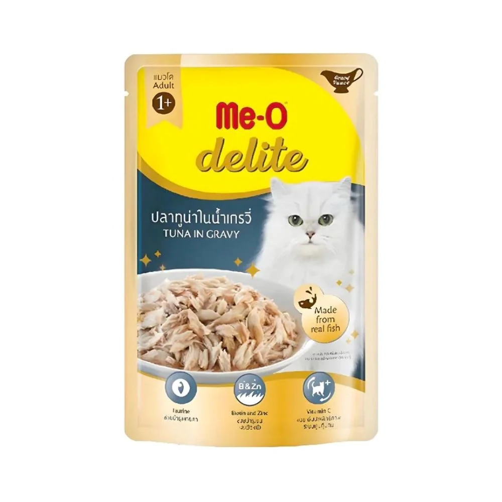 8850477026339 ميو طعام رطب للقطط البالغة من عمر سنة بنكهة شرائح التونة في المرق 70غ كرتون (12 حبة) - الصورة 1