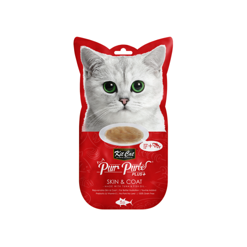 8852084173260 كت كات مكافآت تونا وزيت السمك المهروس لتجديد الفراء والجلد 15غ × 4 أكياس - الصورة 1