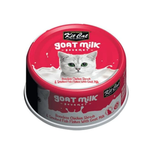 8858772602258BOX كت كات شرائح الدجاج مع السمك المدخن و حليب الماعز70غ كرتون (24 حبة) - الصورة 1