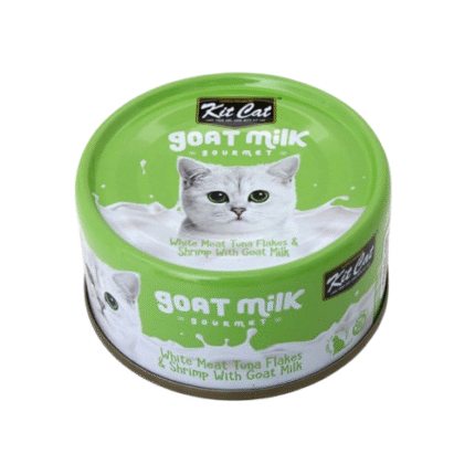كت كات شرائح التونا البيضاء مع الجمبري و حليب الماعز 70غ